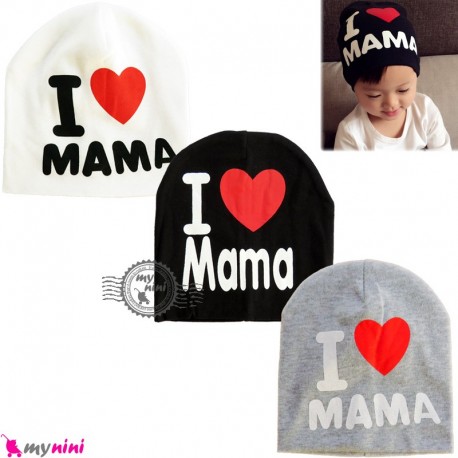 کلاه کشی نوزاد آی لاو ماما 6 ماه تا 4 سال I Love mama baby hat خرید سیسمونی