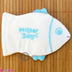 لیف نوزاد و کودک عروسکی ماهی آبی Baby Hand Bath Shower Wash Mitt سیسمونی نوزاد و لوازم کودک