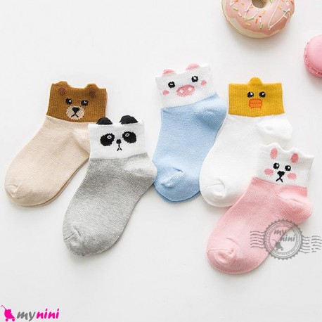 جوراب عروسکی پنبه ای حیوانات بامزه مارک هانِن Hanen lee baby cute socks لوازم کودک