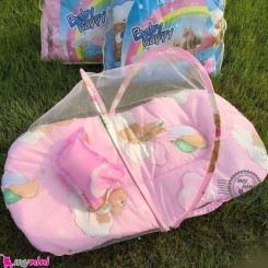 پشه بند تشک دار سیسمونی نوزاد و کودک قابل حمل هپی بِیبی Baby mosquito net
