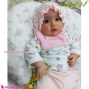 کلاه پرنسسی پنبه ای صورتی جونیورز Juniors newborn pink cotton hat
