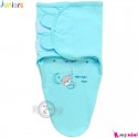قنداق پنبه ای نوزاد مارک جونیورز آبی juniors baby blue swaddle