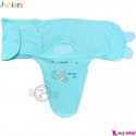 قنداق پنبه ای نوزاد مارک جونیورز آبی juniors baby blue swaddle
