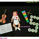 رکابی زیردکمه دار پنبه ای نوزاد و کودک آی لاو پاپا مارک جونیورز Juniors i love kids clothes