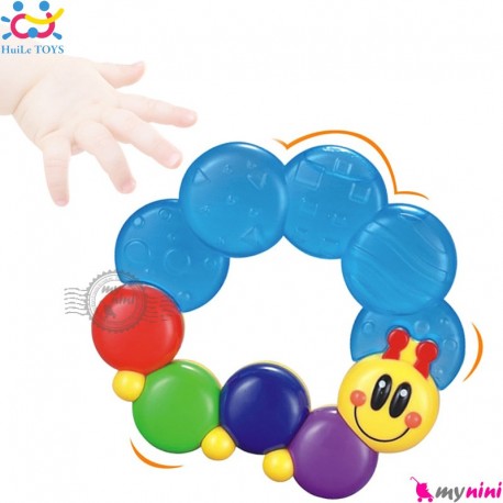 دندانگیر مایع دار کِرم نوزاد و کودک هویلی تویز Huile Toys worm teether