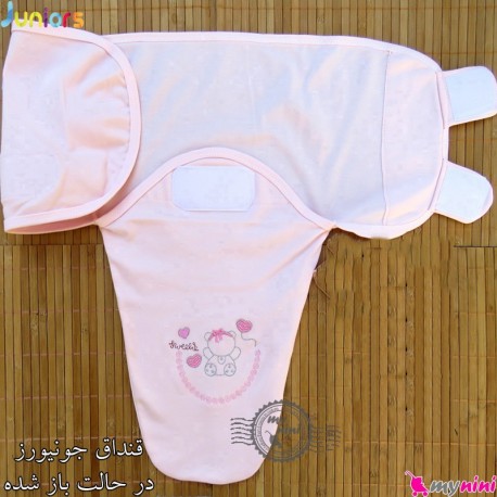 ست قنداق پنبه ای نوزاد مارک جونیورز 2 تکه صورتی juniors baby pink swaddle