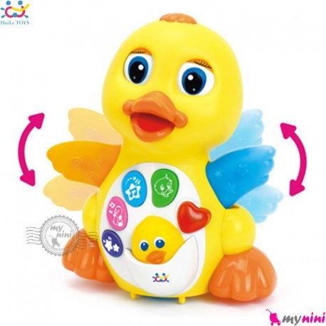 اردک هویلی تویز موزیکال و متحرک Huile Toys musical flapping talking duck