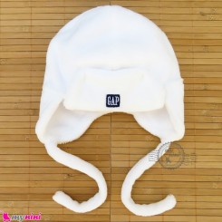 کلاه خز مخملی نوزاد و کودک گرم سفید Baby warm hats