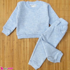 ست بلوز و شلوار گرم بچگانه دورس آبی توکُرکی Baby warm clothes set
