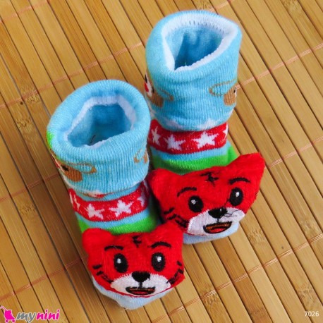 جوراب عروسکی بچگانه خرس عینکی Baby cute socks