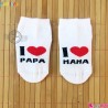 جوراب آی لاو ماما پاپا بچه گانه نیم ساق کف استپ دار جونیورز Junior's baby i love mama papa sock's